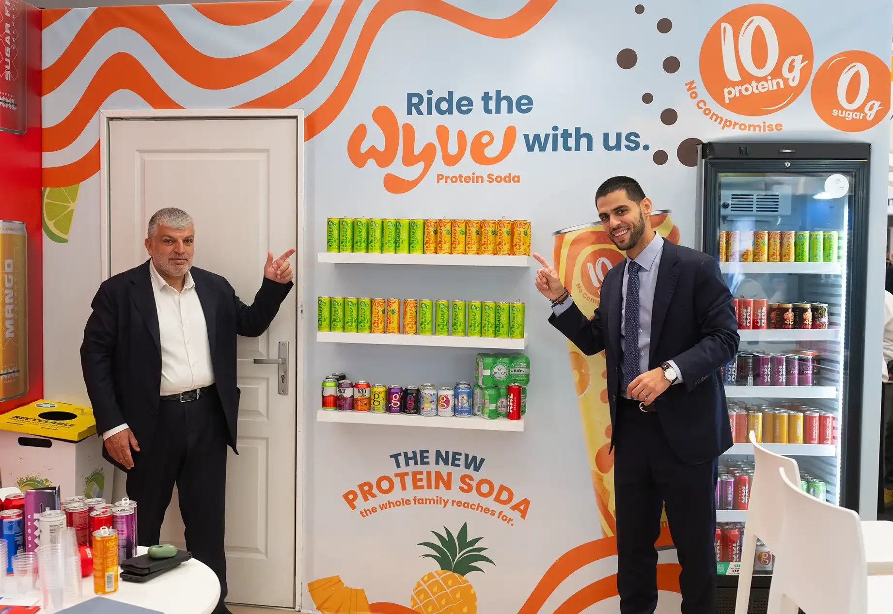 IFFB team at the WYVE protein soda wall, IFFB stand, SIAL Paris 2026